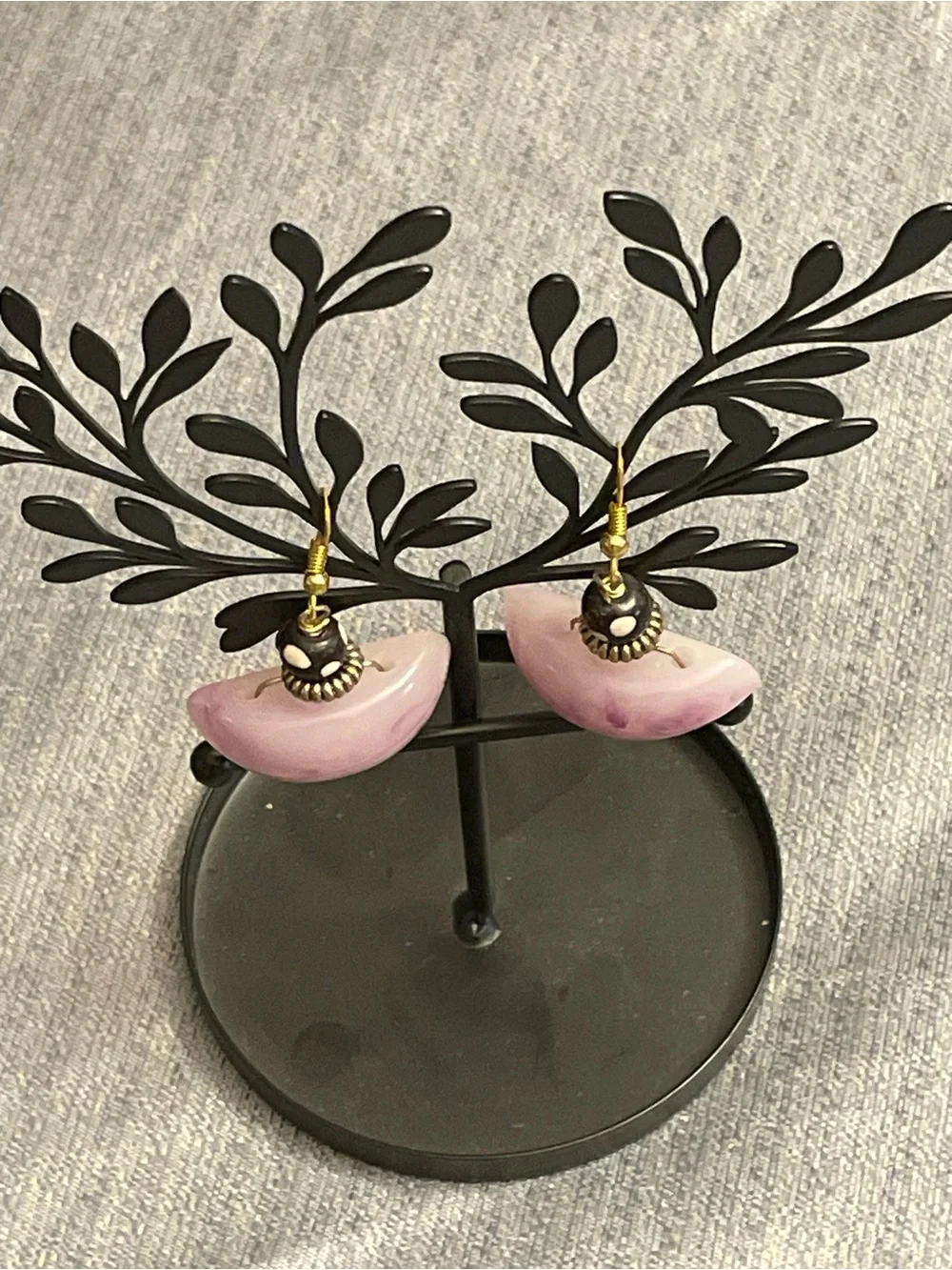 Handcrafted Lavender Dangle Earrings
